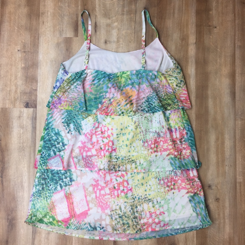 🌞FREE! Lane Bryant Colorful Layered Lined Tank 14 - Picture 5 of 7